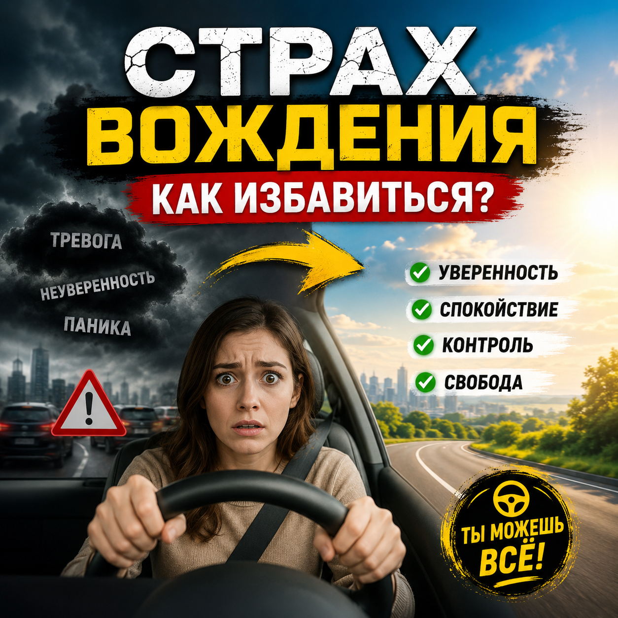 Страх вождения как избавиться от боязни за рулем
