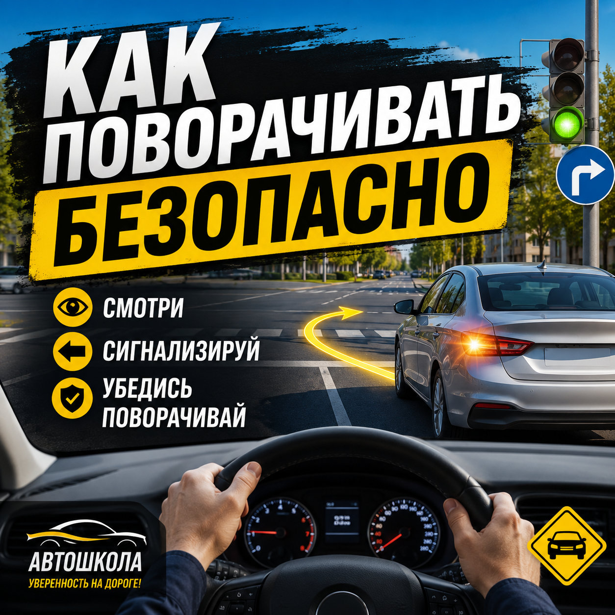 Как поворачивать безопасно