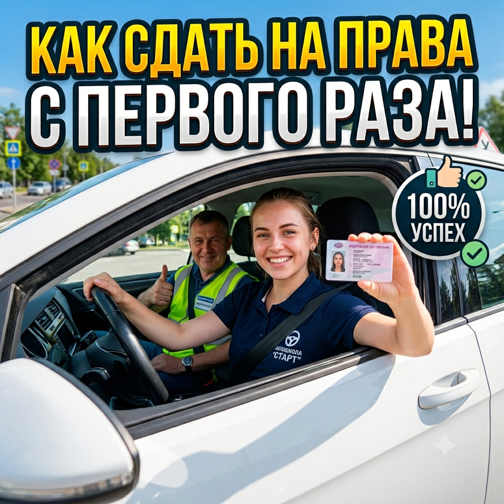Как сдать на права с первого раза