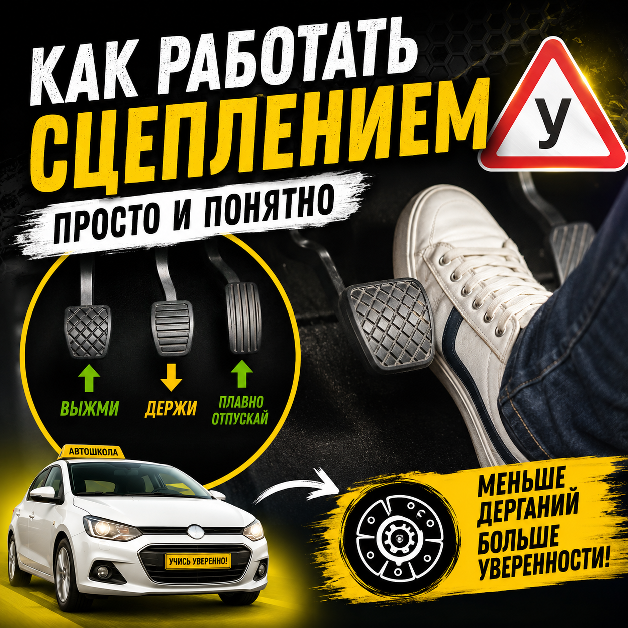Как работать сцеплением