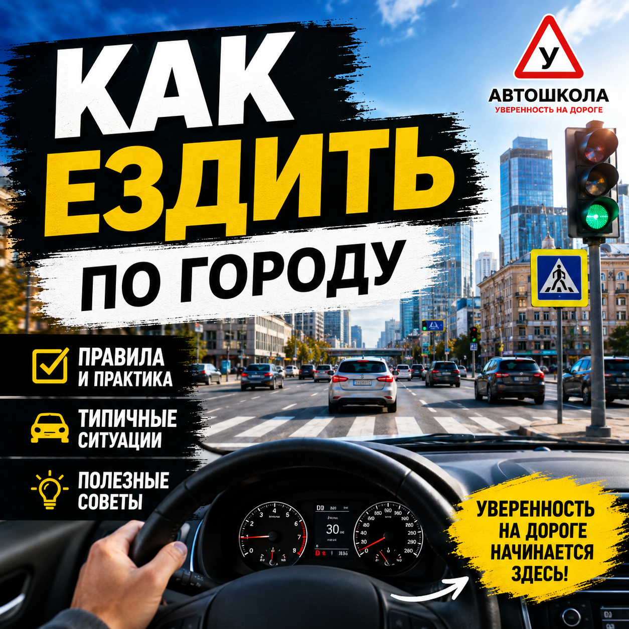 Как ездить по городу новичку