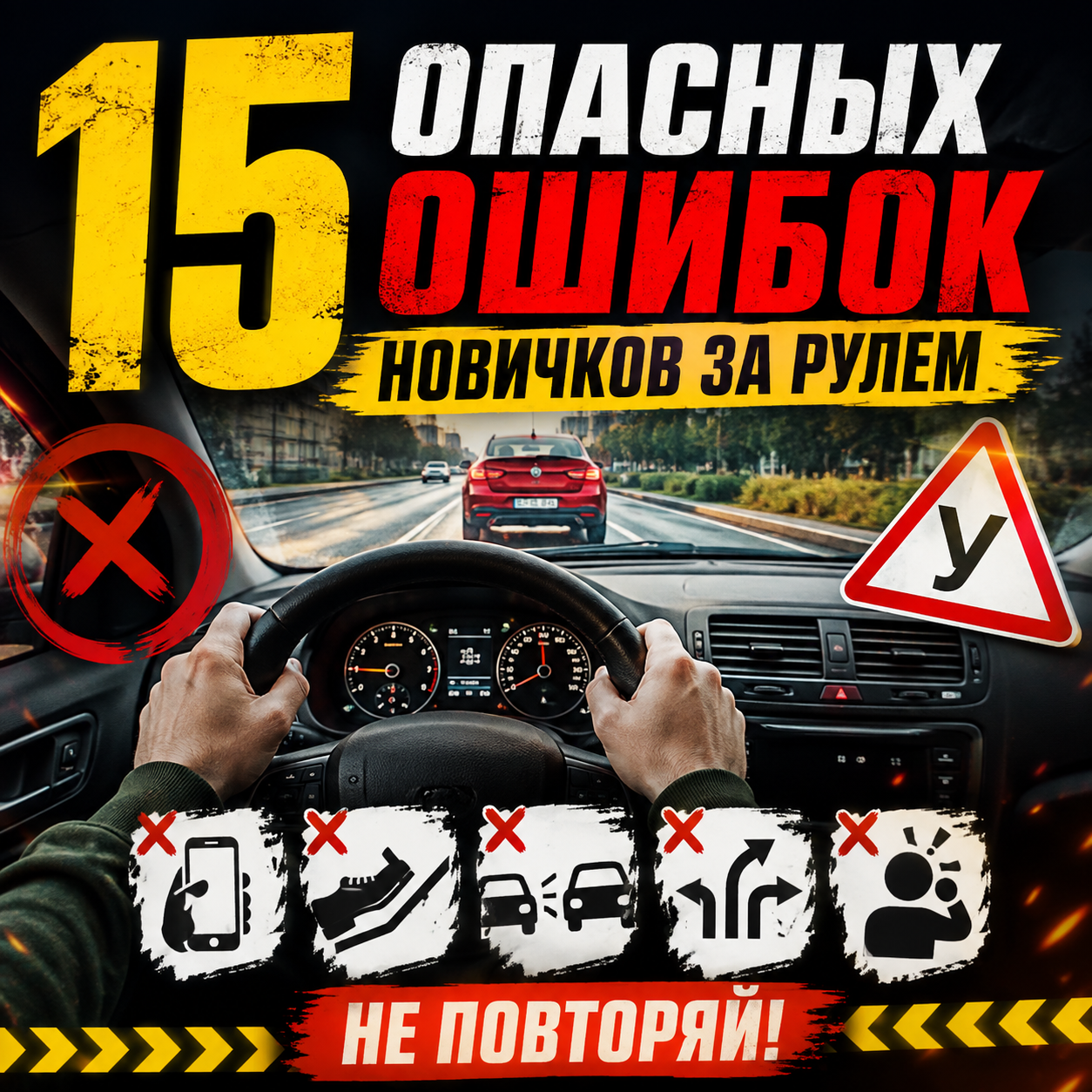 Ошибки новичков за рулем