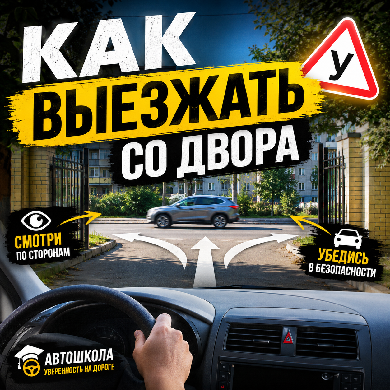 Как правильно выезжать со двора