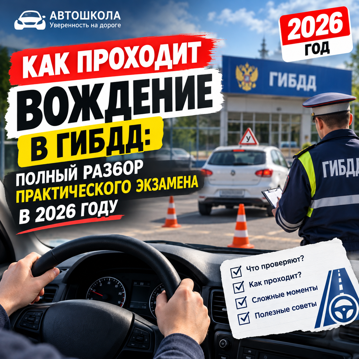 Как проходит вождение в ГИБДД