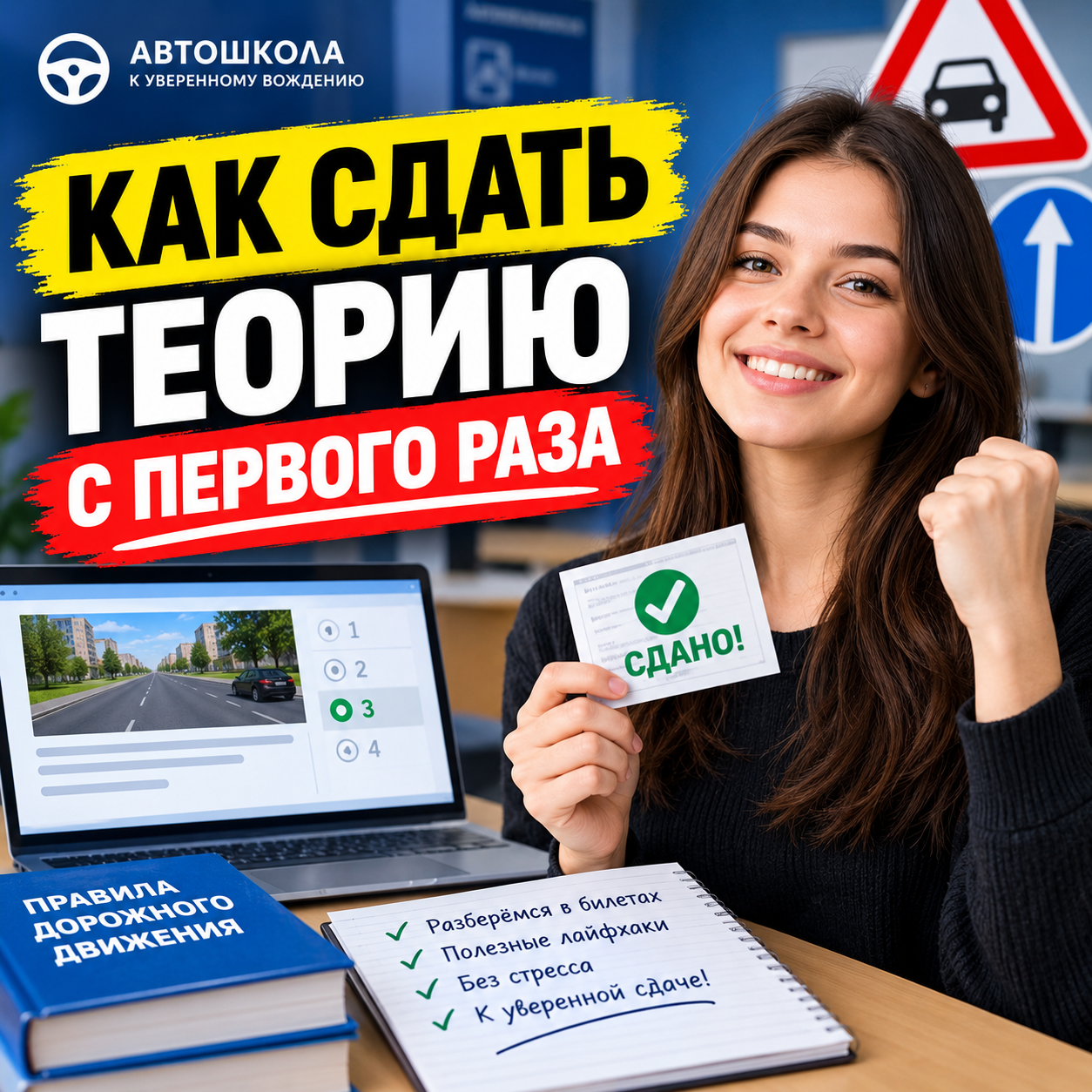Как сдать теорию с первого раза