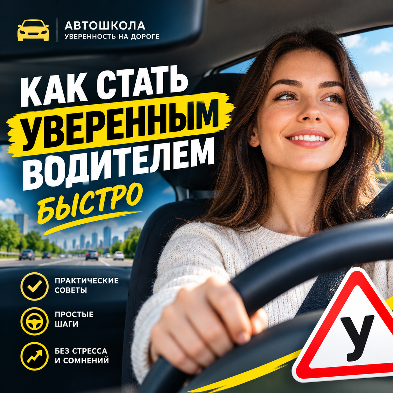 Как стать уверенным водителем быстро