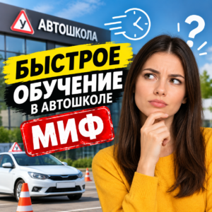 Быстрое обучение в автошколе миф? Сколько времени нужно, чтобы научиться водить