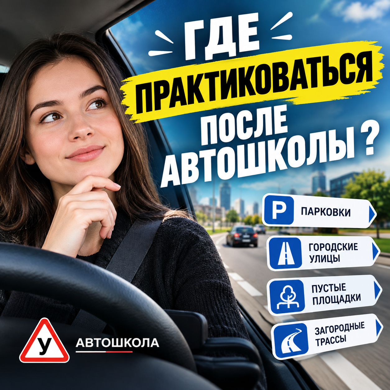 Где практиковаться после автошколы: 7 безопасных мест для наката навыков